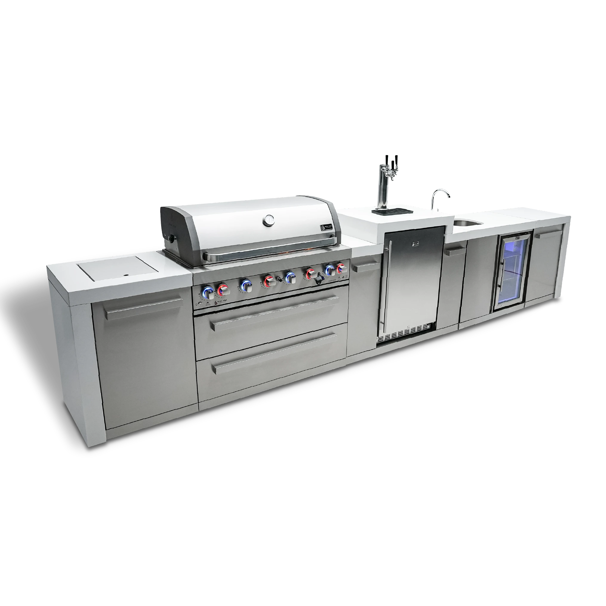 6-burner Deluxe Island With A Kegerator And A Beverage Center MAI805DKEGBEV