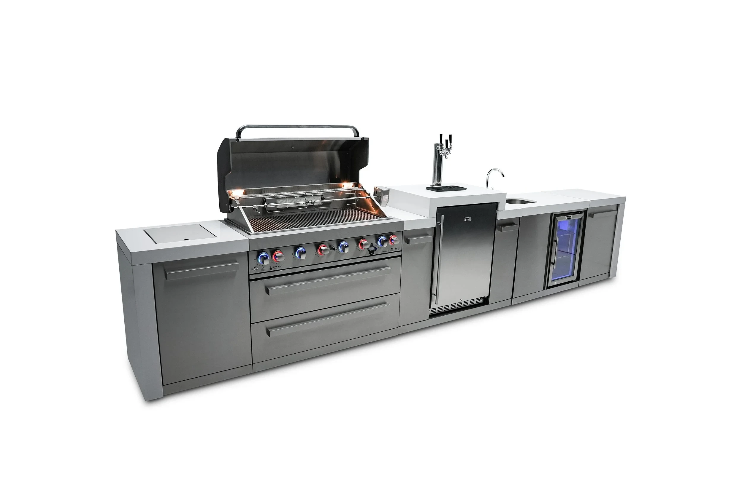 6-burner Deluxe Island With A Kegerator And A Beverage Center MAI805DKEGBEV