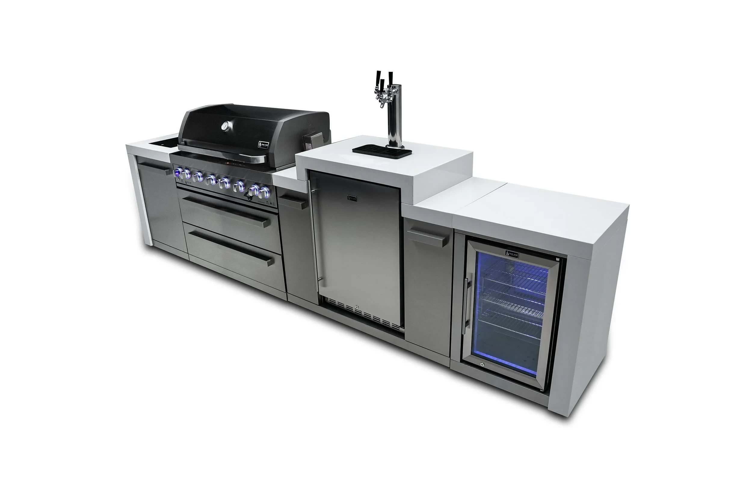 6-burner Deluxe Island With A Kegerator And Fridge Cabinet MAI805DKEGFC