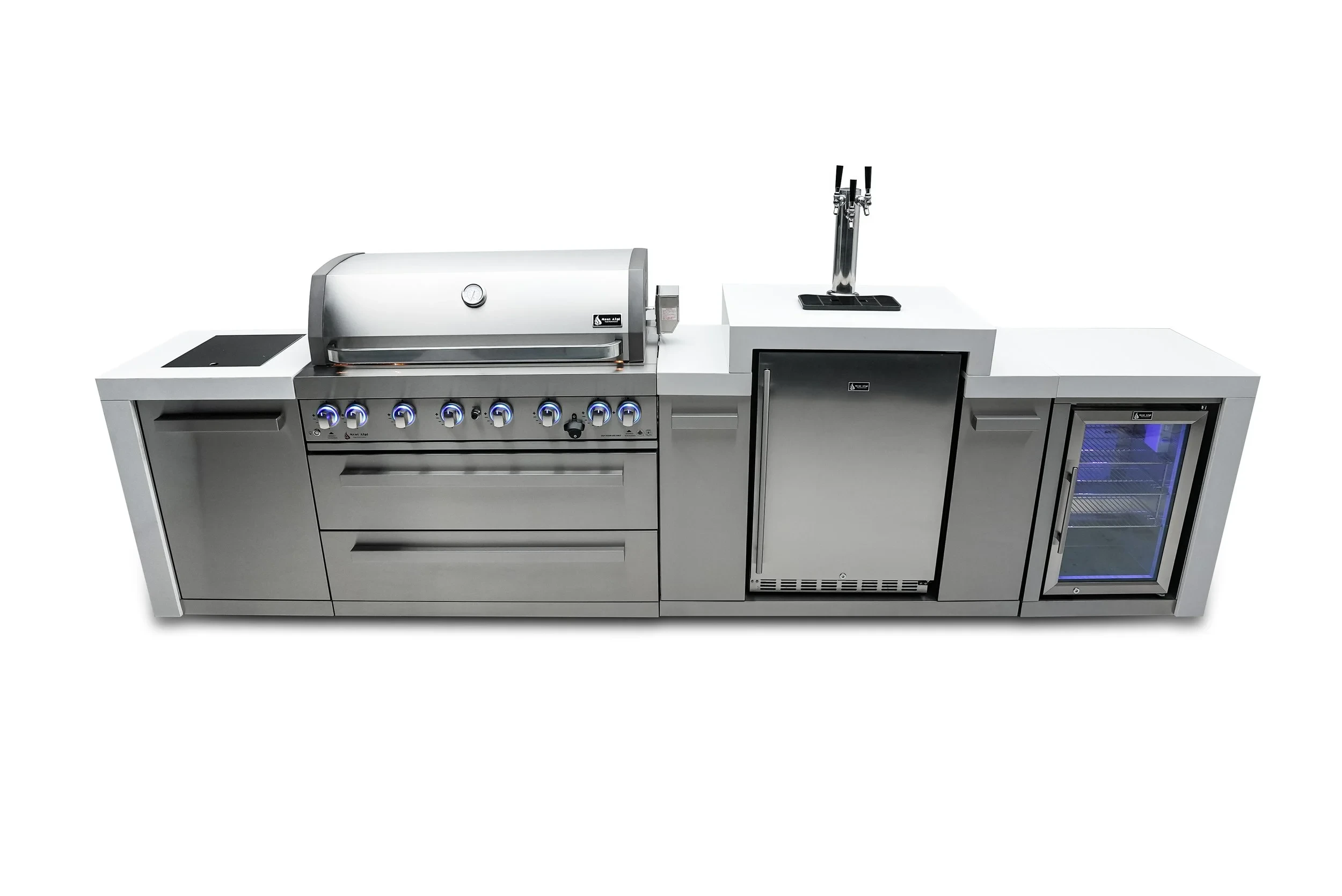 6-burner Deluxe Island With A Kegerator And Fridge Cabinet MAI805DKEGFC