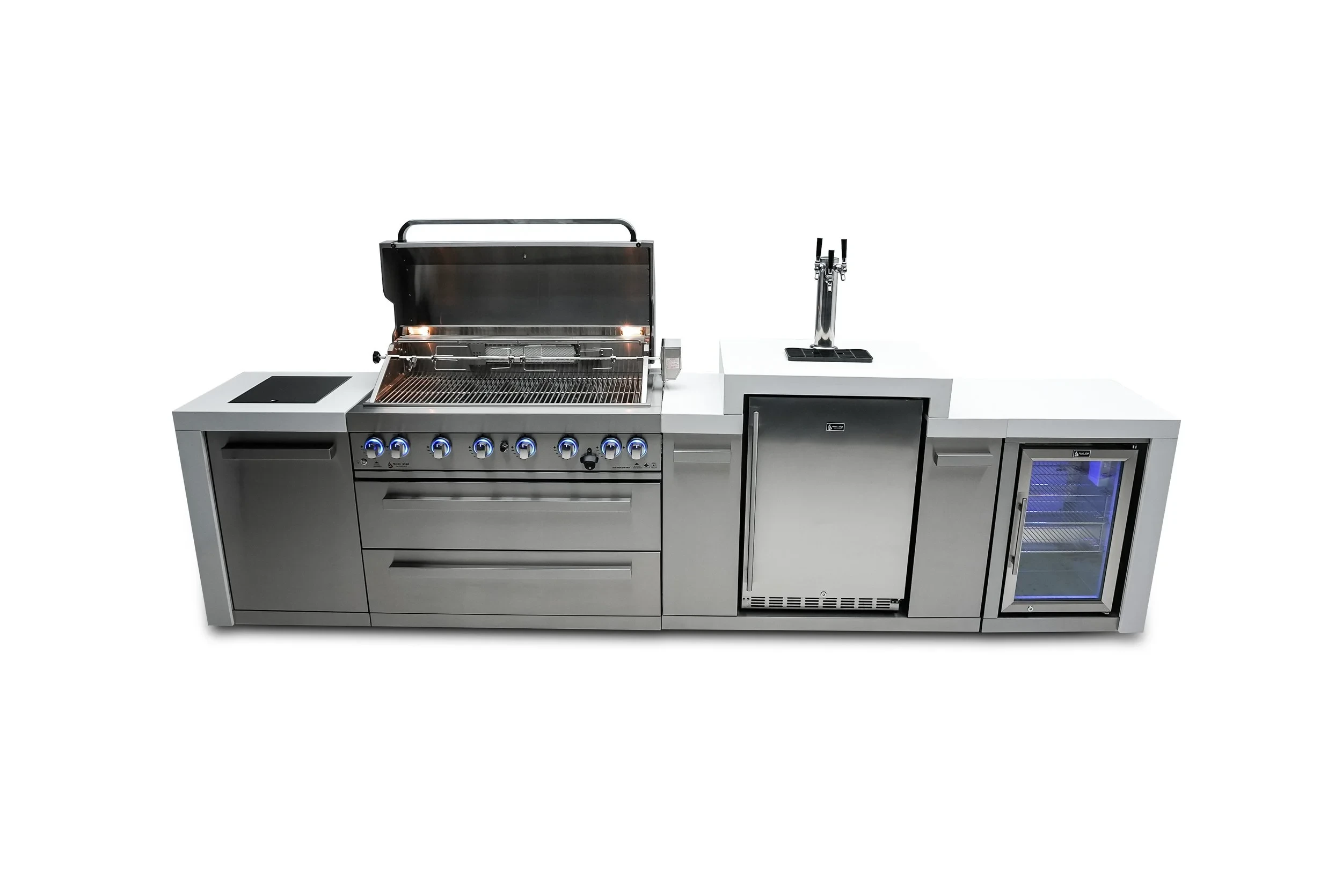 6-burner Deluxe Island With A Kegerator And Fridge Cabinet MAI805DKEGFC
