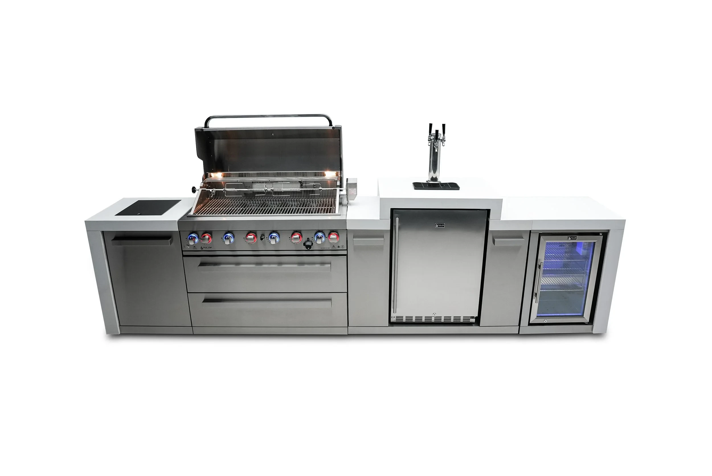 6-burner Deluxe Island With A Kegerator And Fridge Cabinet MAI805DKEGFC