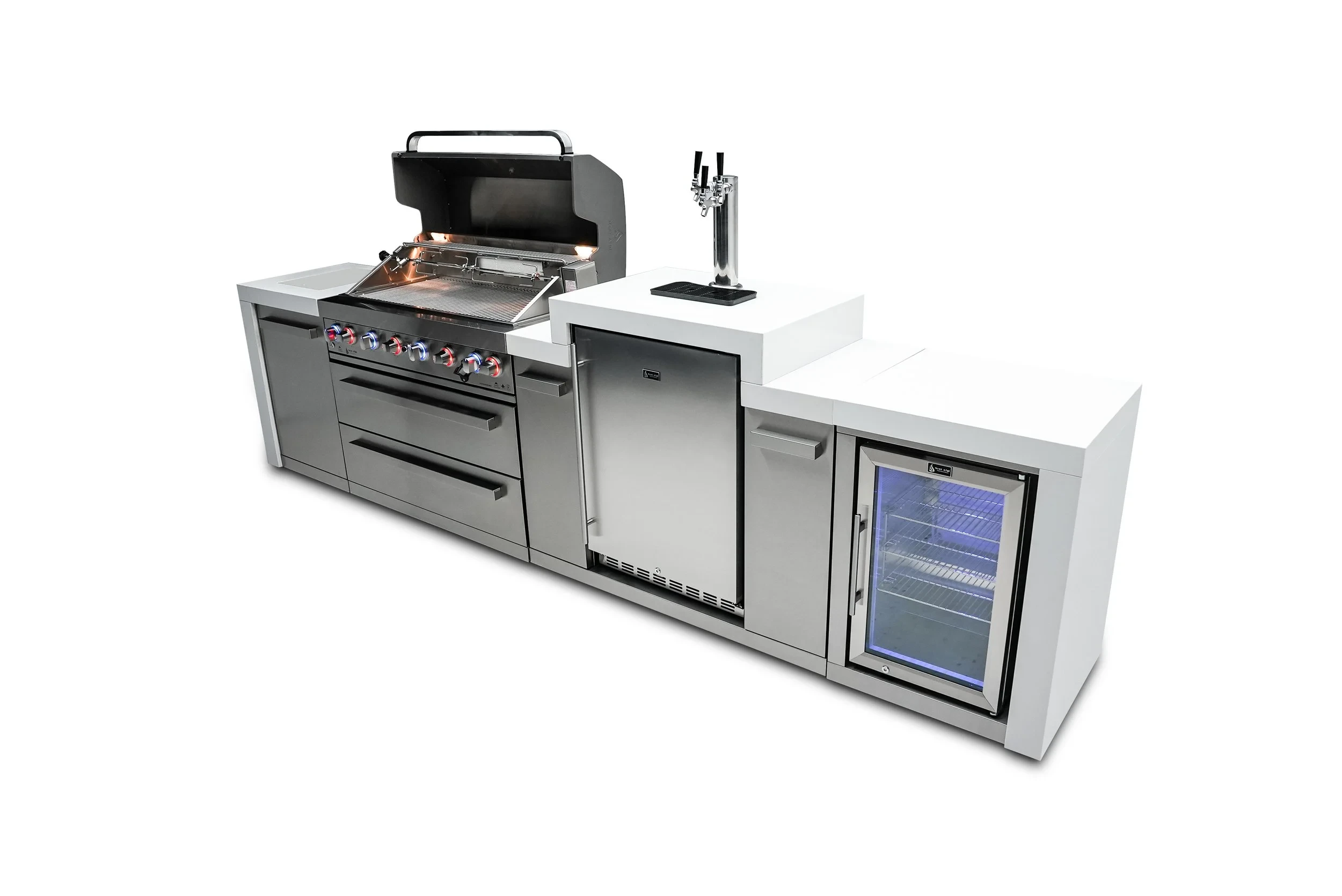 6-burner Deluxe Island With A Kegerator And Fridge Cabinet MAI805DKEGFC