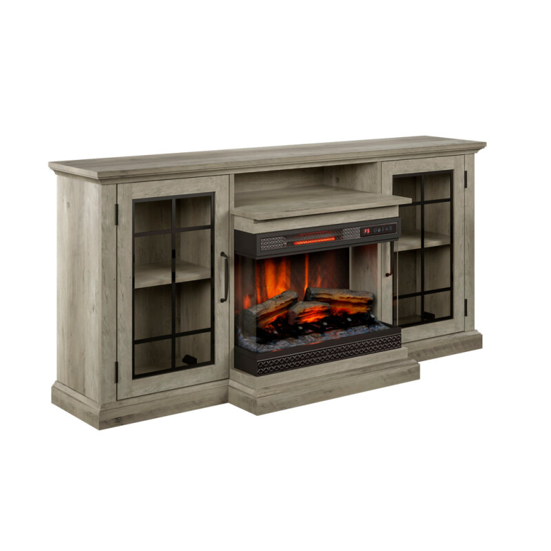 Bell'O Manhasset Media Stand with Electric Fireplace Insert Included MANHASSET