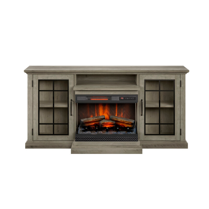 Bell'O Manhasset Media Stand with Electric Fireplace Insert Included MANHASSET