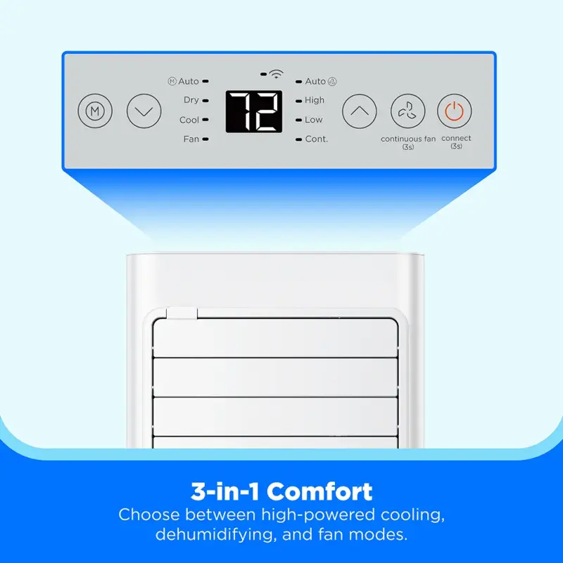 7,000 BTU DOE Smart Portable Air Conditioner, for spaces up to 300 sq. ft. MAP07S1XWTS