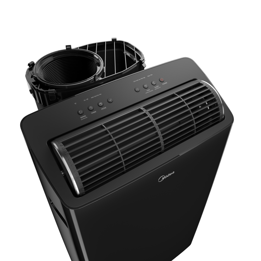 12,000 BTU DOE Duo Smart Portable Air Conditioner with Heat, for spaces up to 550 sq. ft. (Black) MAP14HS1TBL