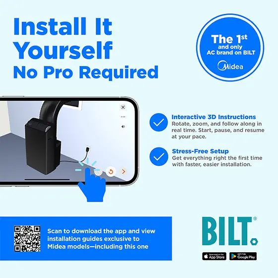 12,000 BTU DOE DUO Smart Inverter Portable Air Conditioner MAP14S1TBLA