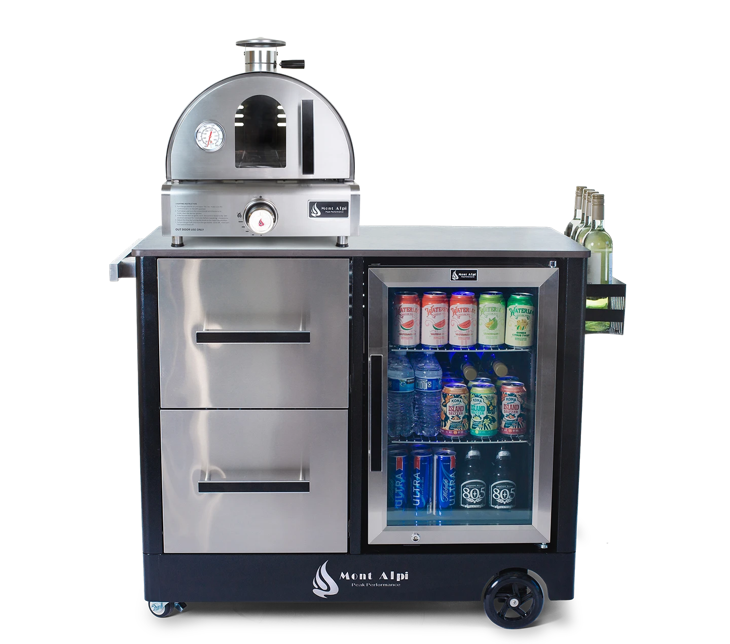 Pizza And Roast-ready Oven & Deluxe Bar Cart MAPCLMAPZSSCOMBO