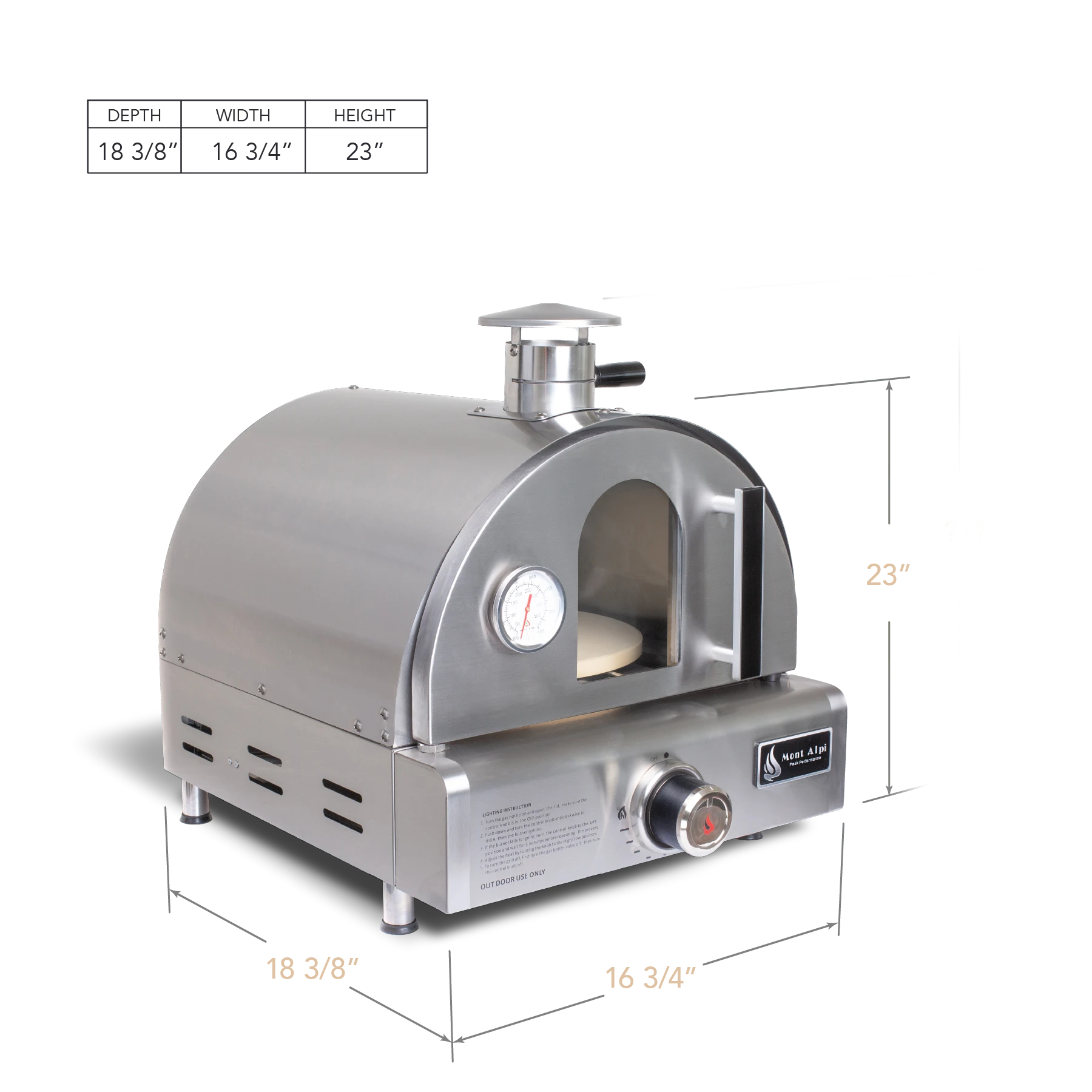 Pizza And Roast-ready Oven & Deluxe Bar Cart MAPCLMAPZSSCOMBO
