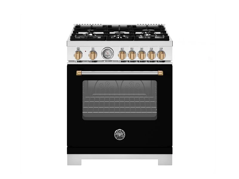 30 inch Dual Fuel, 5 Burners, Electric Oven - Gold Accents MAS305DFMNG