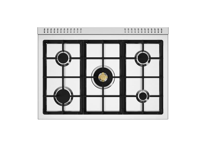 36 inch Dual Fuel Range, 5 Burner, Electric Oven - Gold Accents MAS365DFMBG