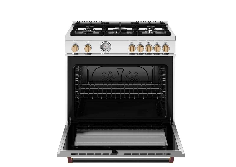 36 inch All Gas Range, 5 Burners - Gold Accents MAS365GASBG