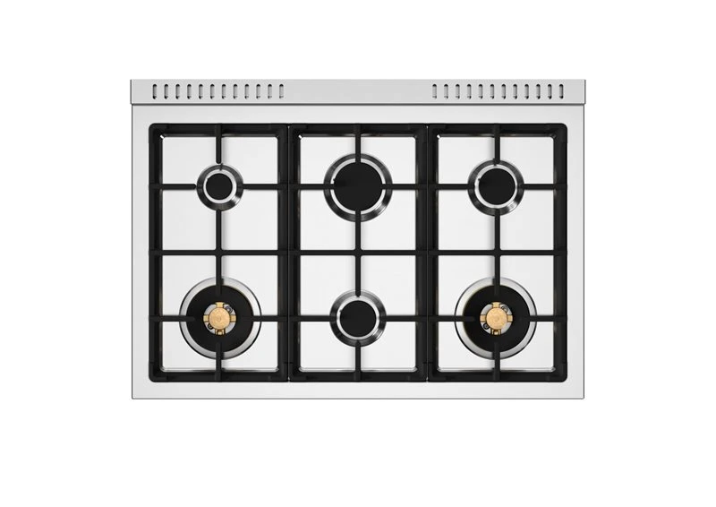 36 inch Dual Fuel Range, 6 Brass Burners and Cast Iron Griddle, Electric Self-Clean Oven MAS366BCFEPXT, product image 3 of 14