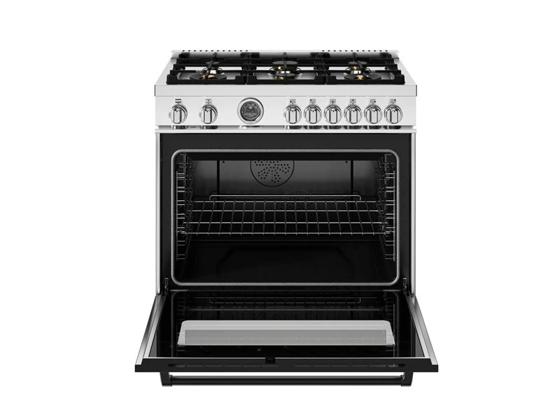 36 inch Dual Fuel Range, 6 Brass Burners and Cast Iron Griddle, Electric Self-Clean Oven MAS366BCFEPXT, product image 4 of 14