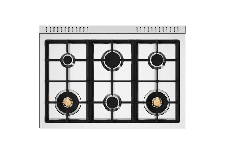 36 inch All Gas Range, 6 Brass Burners and Cast Iron Griddle MAS366BCFGMXT
