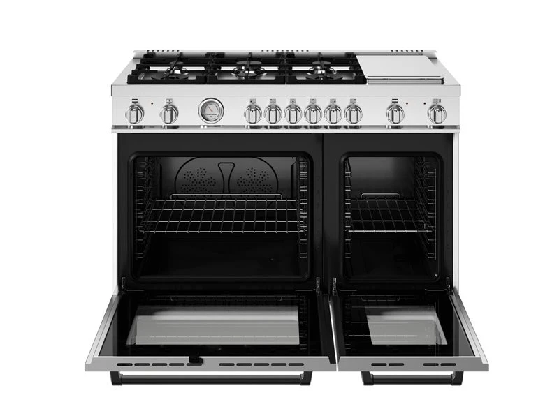 48 inch Dual Fuel Range, 6 Burners and Griddle, Electric Oven MAS486GDFMBIV