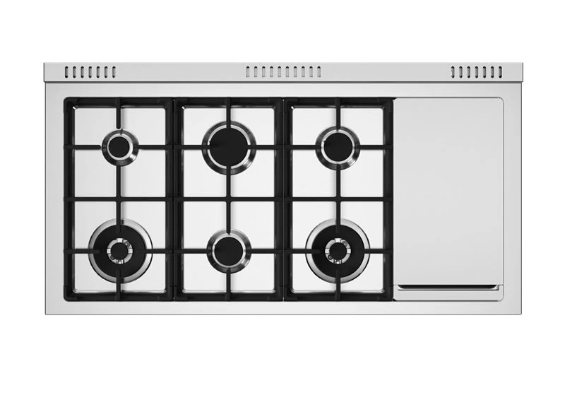 48 inch Dual Fuel Range, 6 Burners and Griddle, Electric Oven MAS486GDFMNEV