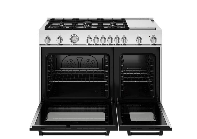 48 inch Dual Fuel Range, 6 Burners and Griddle, Electric Oven MAS486GDFMXV