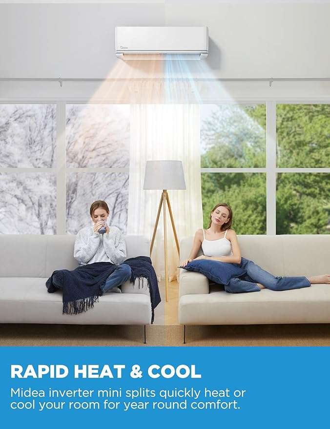 18000 BTU Mini Split AC/Heating system, 208/230V, 19.5 SEER2 MASAG1821HS2G
