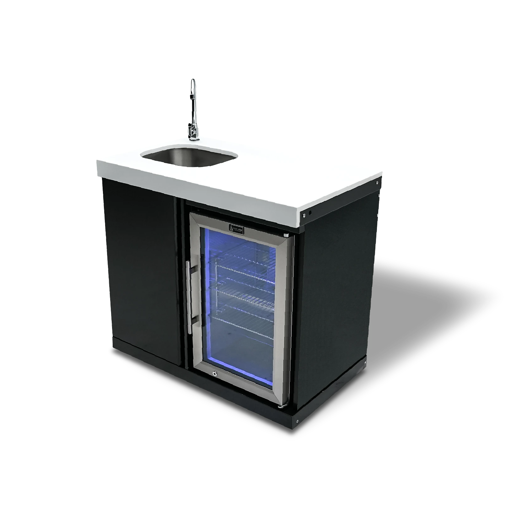 Black Stainless Steel Beverage Center MASFBSS