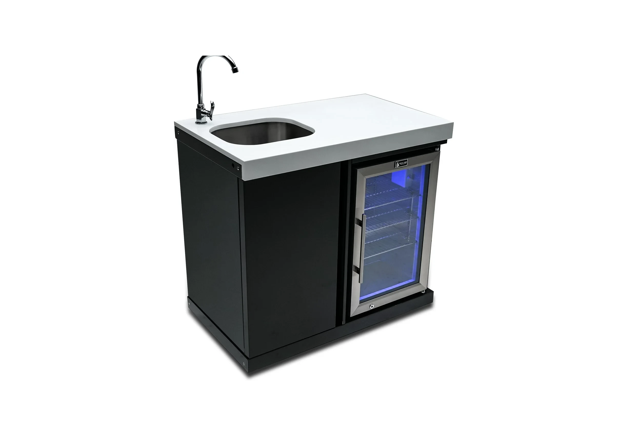 Black Stainless Steel Beverage Center MASFBSS