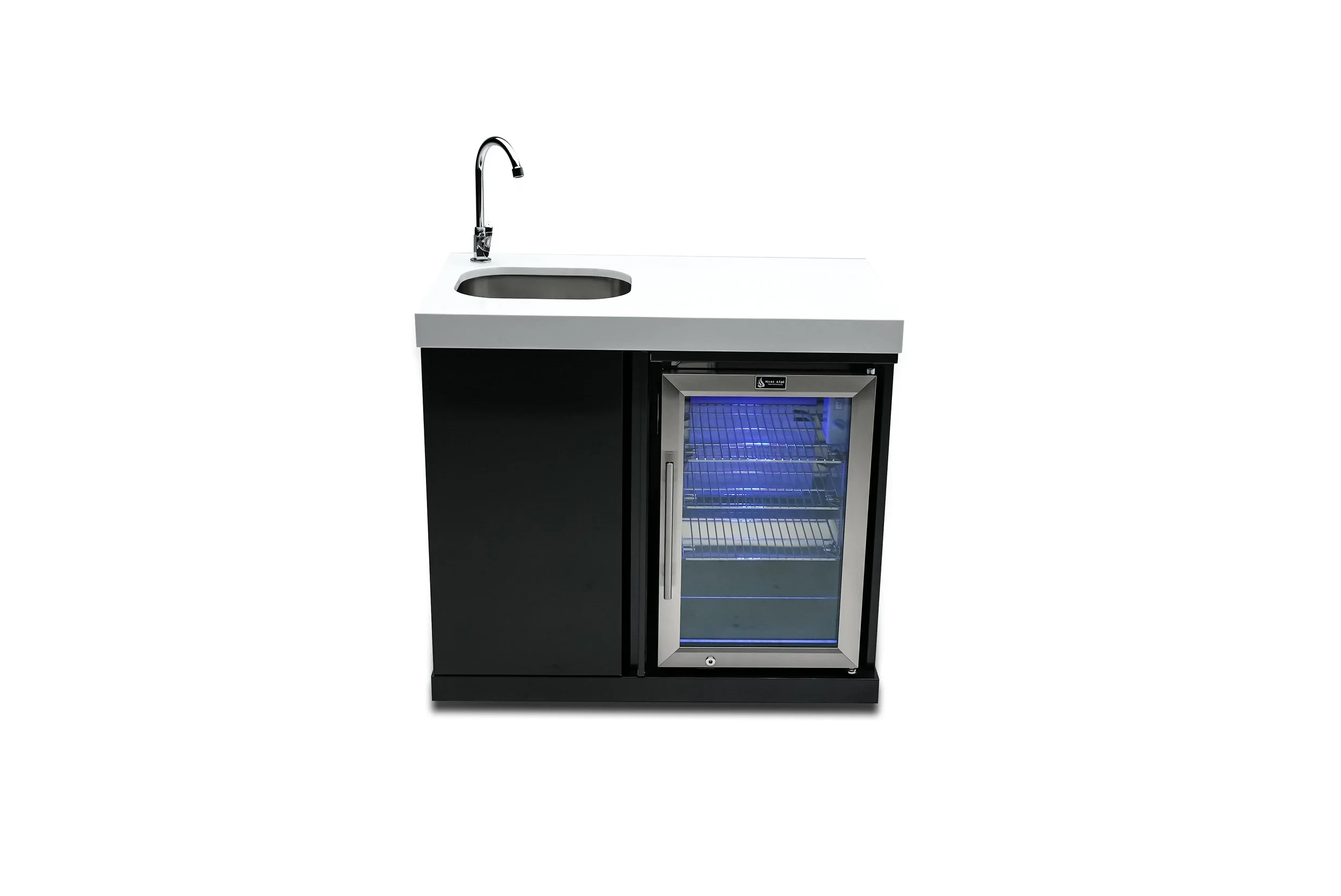 Black Stainless Steel Beverage Center MASFBSS