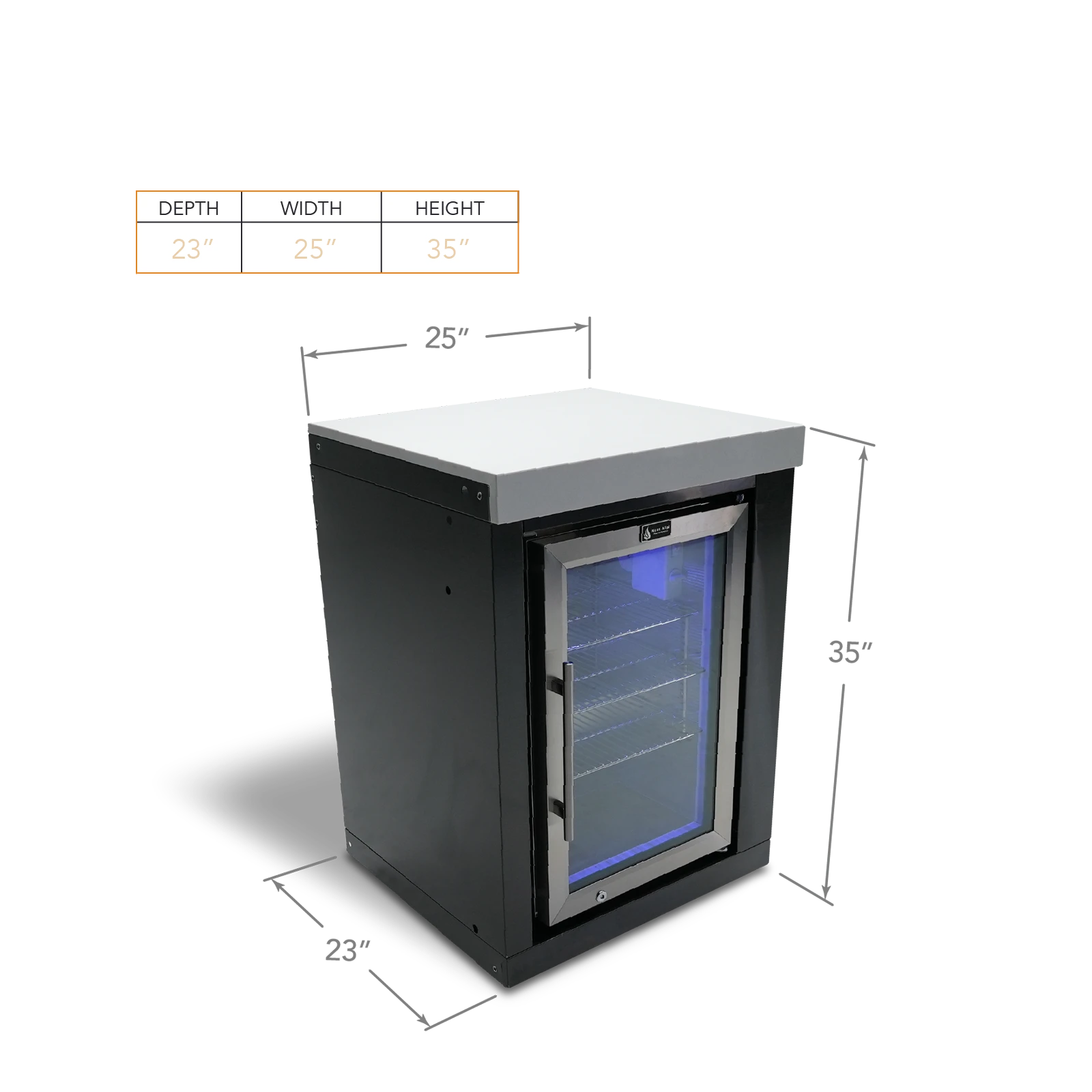 Black Stainless Steel Fridge Cabinet Module MASFMBSS