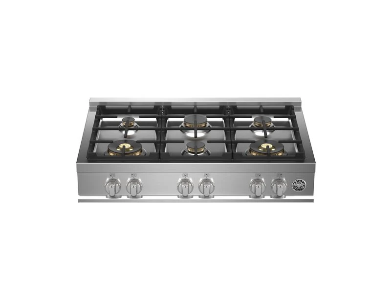 36 Gas Rangetop 6 brass burners MAST366RTBXT