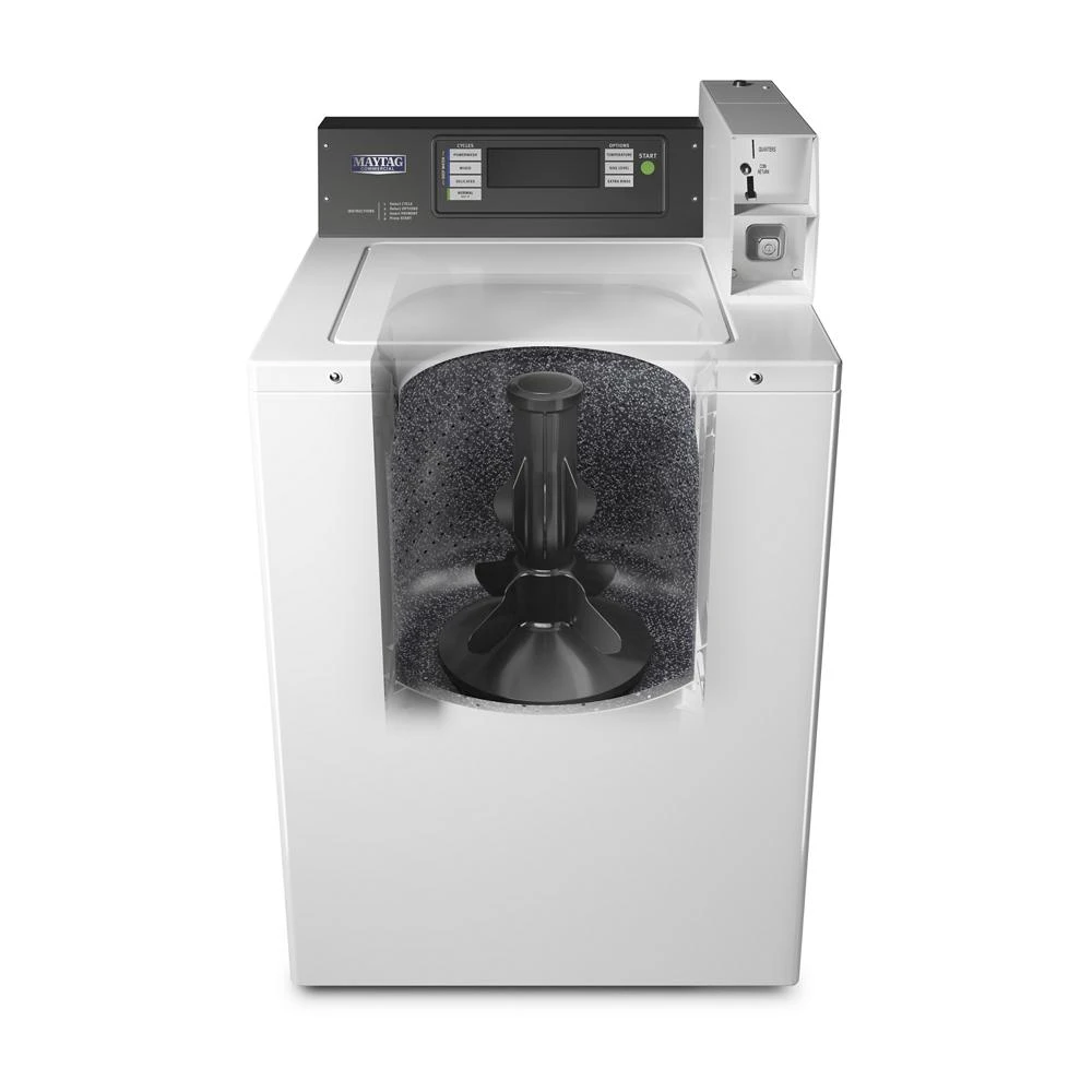 Commercial Top-Load Washer, Coin Drop Installed MAT24PDAWW