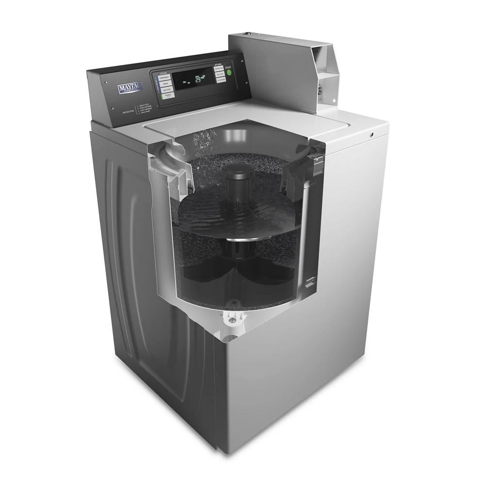 Commercial Top-Load Washer, Coin Drop Installed MAT24PDAWW