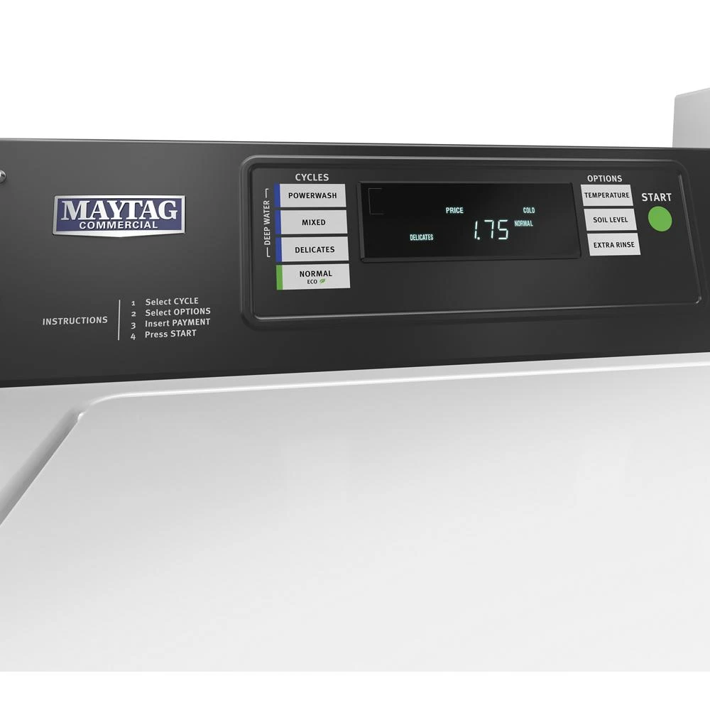 Commercial Top-Load Washer, Coin Drop Installed MAT24PDAWW