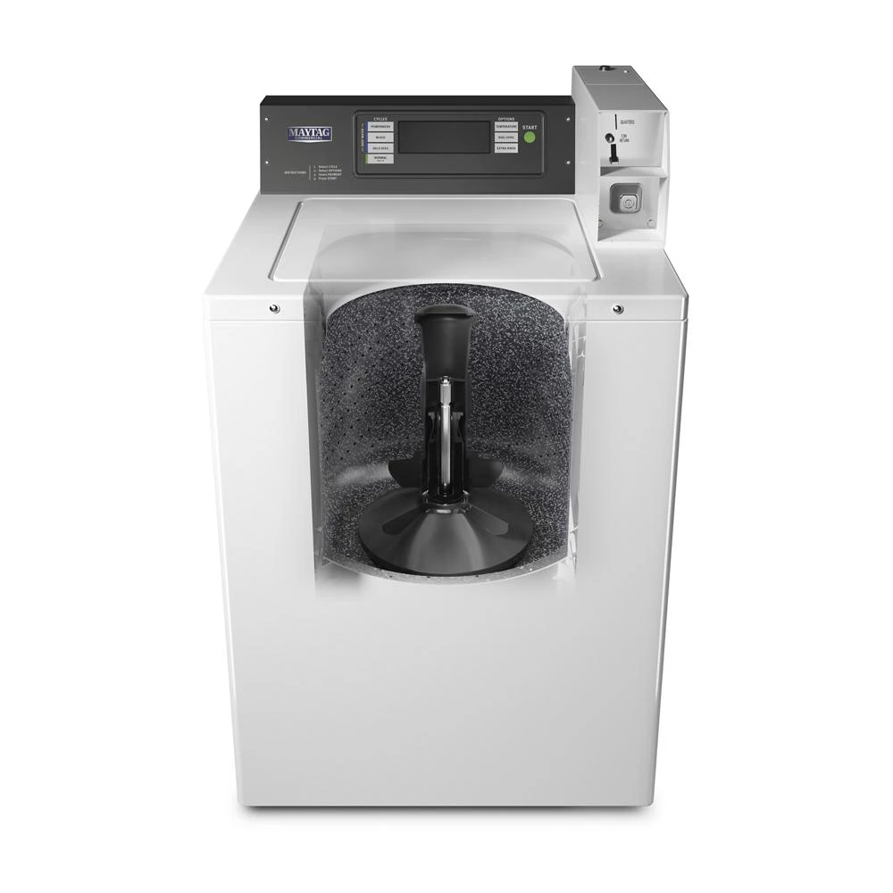 Commercial Top-Load Washer, Coin Drop Installed MAT24PDAWW