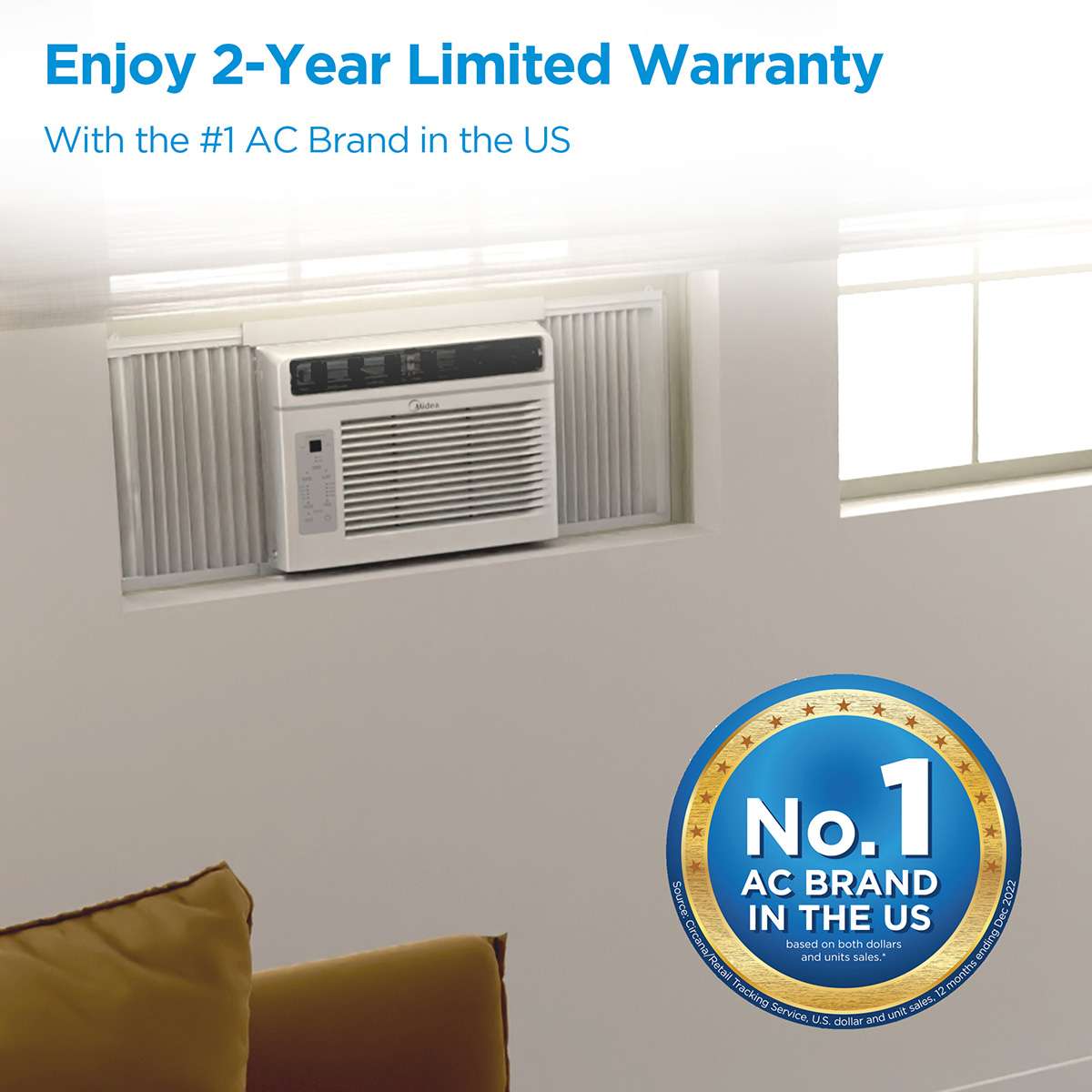 5,000 BTU Window Air Conditioner with Remote Control, Cools up to 150 sq. ft. MAW05R1JWTB