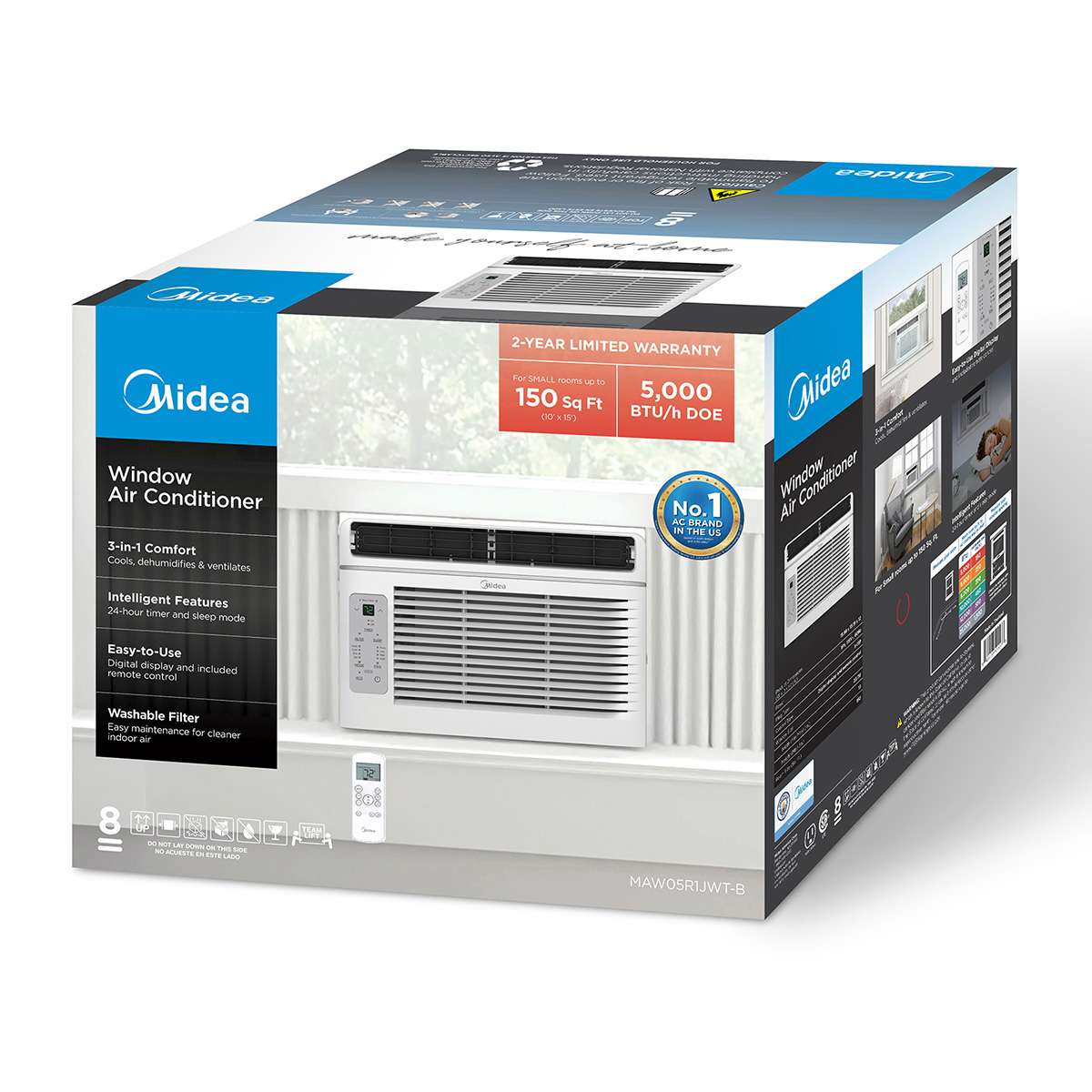 5,000 BTU Window Air Conditioner with Remote Control, Cools up to 150 sq. ft. MAW05R1JWTB