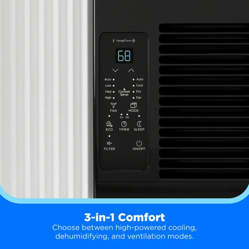 5,000 BTU DOE Window Air Conditioner with ComfortSense Remote, for spaces up to 150 sq. ft. MAW05R1WBLT