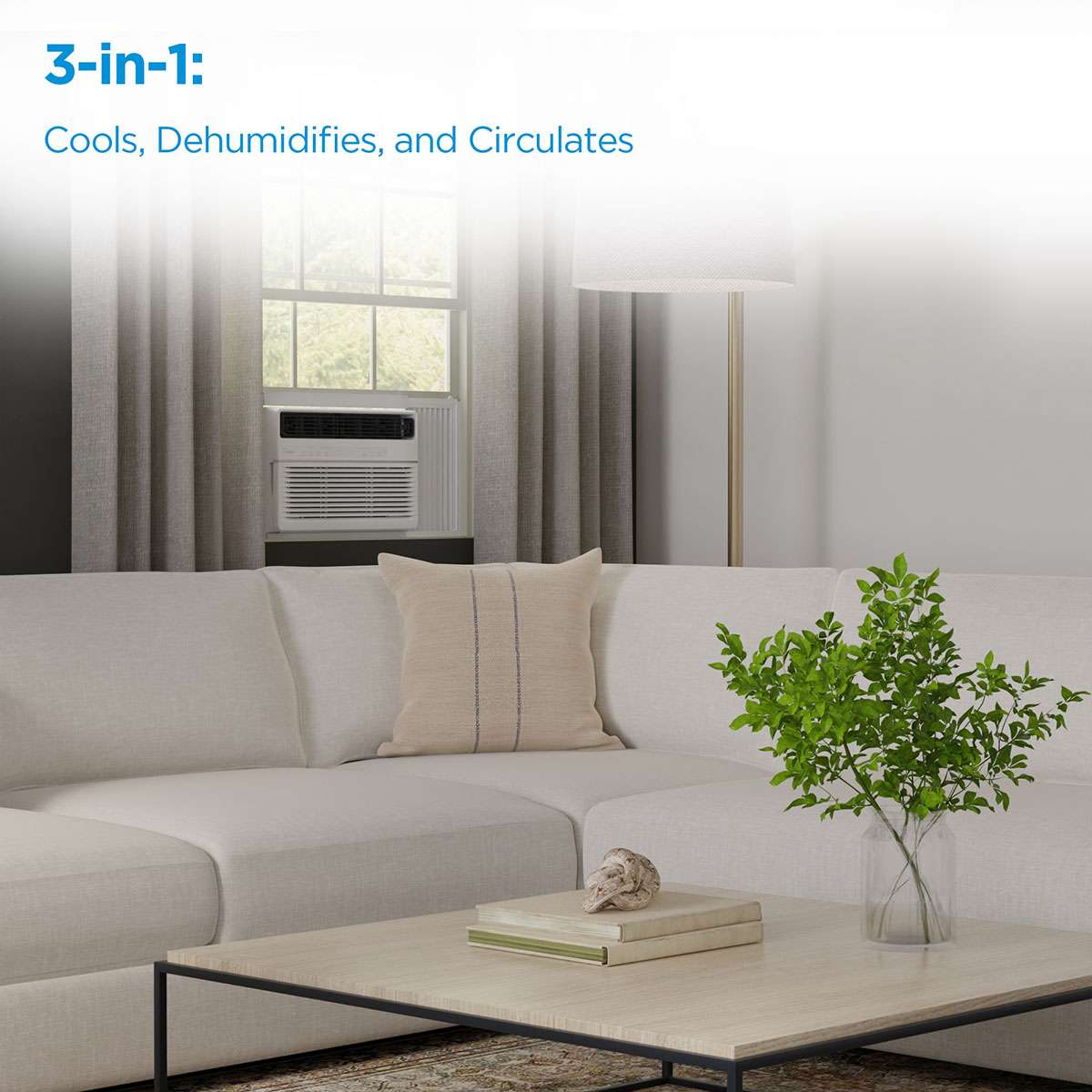 6,000 BTU Window Air Conditioner with ComfortSense Remote, Cools up to 250 sq. ft. MAW06R1JWTB