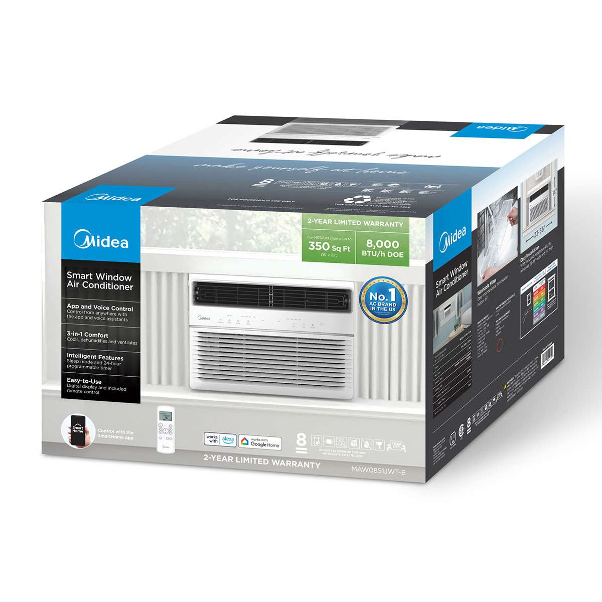 6,000 BTU Window Air Conditioner with ComfortSense Remote, Cools up to 250 sq. ft. MAW06R1JWTB