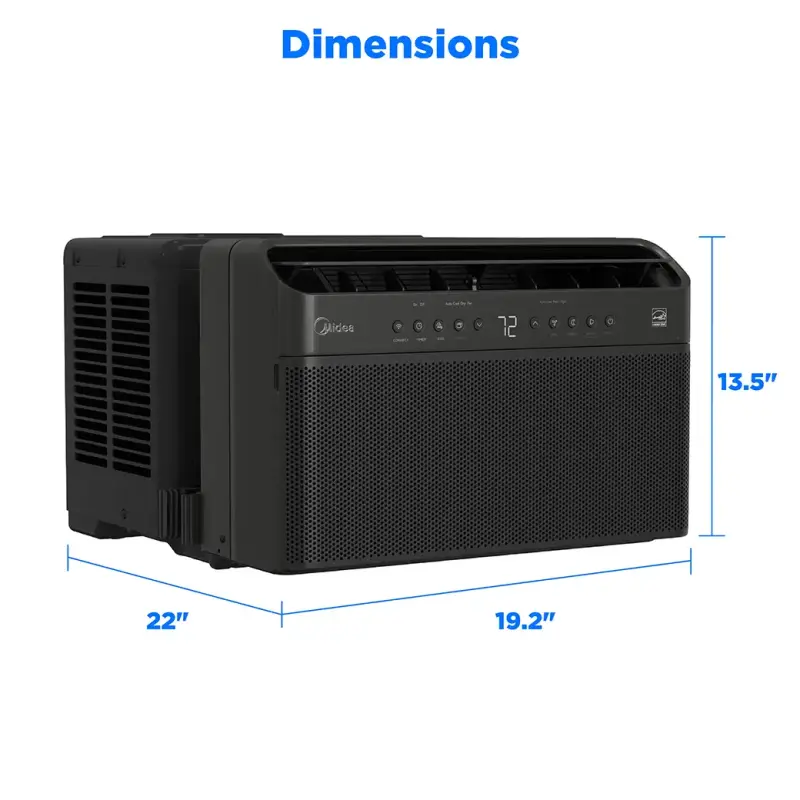 6,000 BTU DOE U-Shaped Smart Window Air Conditioner, for spaces up to 250 sq. ft. (Black) MAW06V1UBL
