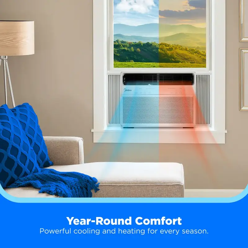8,000 BTU DOE Smart HeatCool Window Air Conditioner, for spaces up to 350 sq. ft. MAW08HN1CWT
