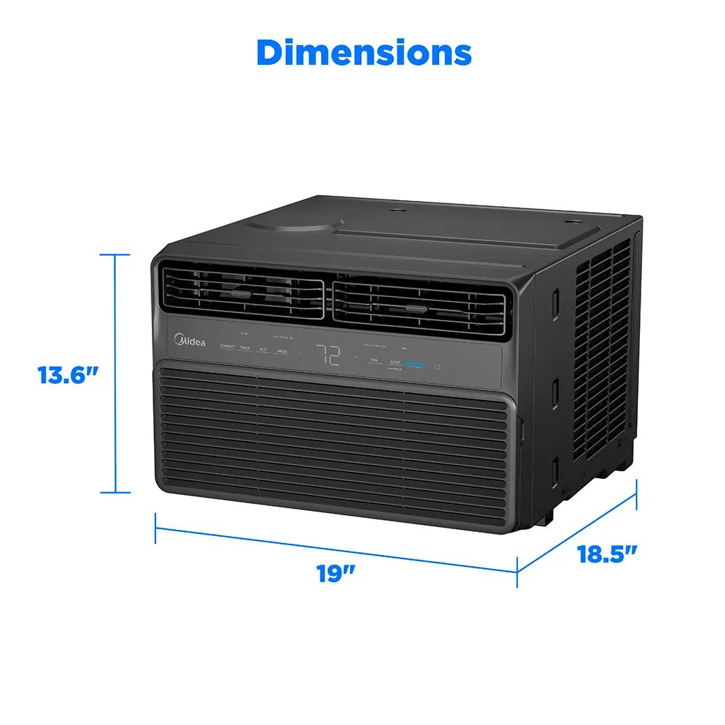8,000 BTU DOE Smart Inverter Window Air Conditioner, Cools up to 350 sq. ft. MAW08V1WBK