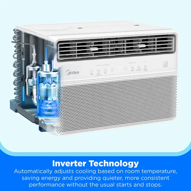 10,000 BTU DOE Smart Inverter Plus Window Air Conditioner, for spaces up to 450 sq. ft. MAW10RV1CWT