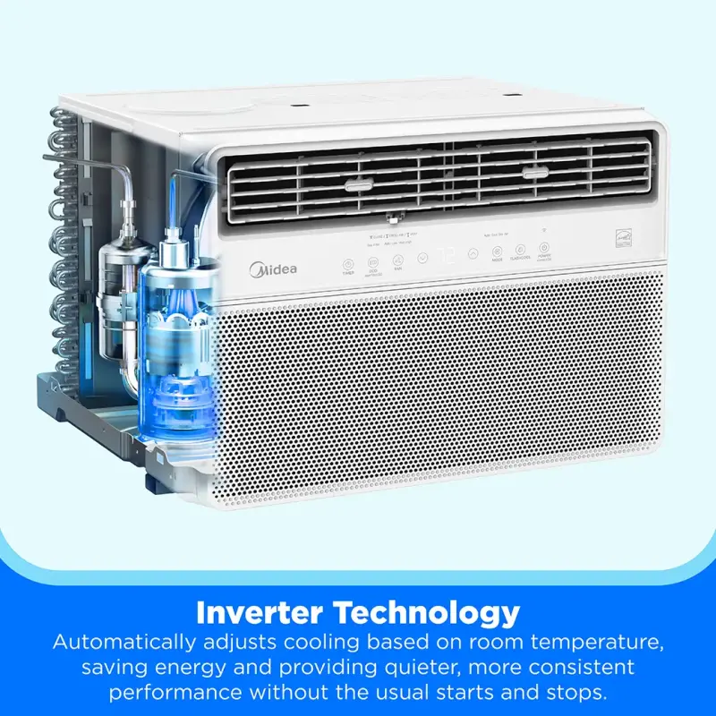 12,000 BTU DOE Smart Inverter Plus Window Air Conditioner, for spaces up to 550 sq. ft. MAW12RV1CWT