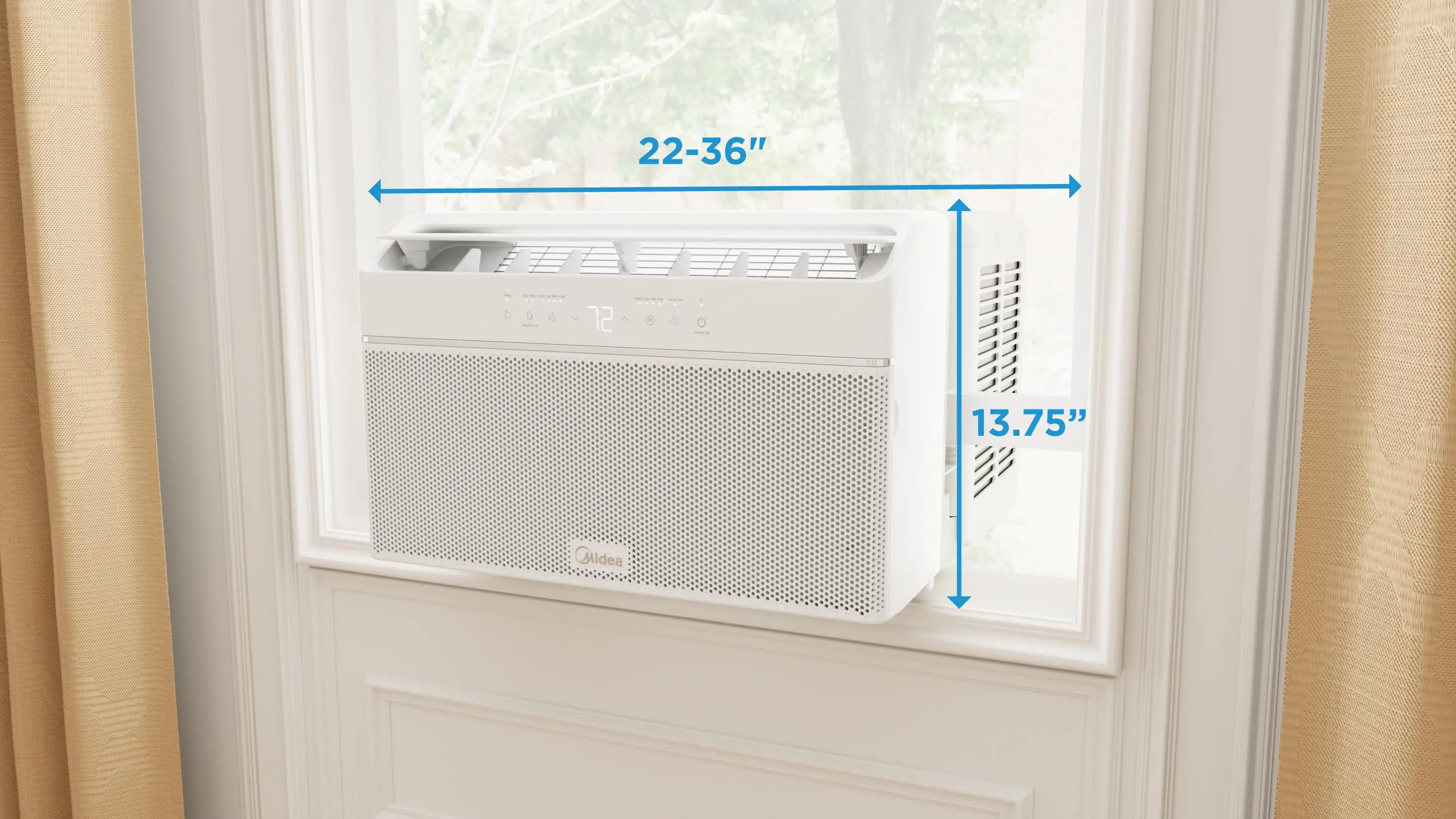 12,000 BTU DOE U-Shaped Smart Window Air Conditioner, for spaces up to 350 sq. ft. MAW12U2QWT
