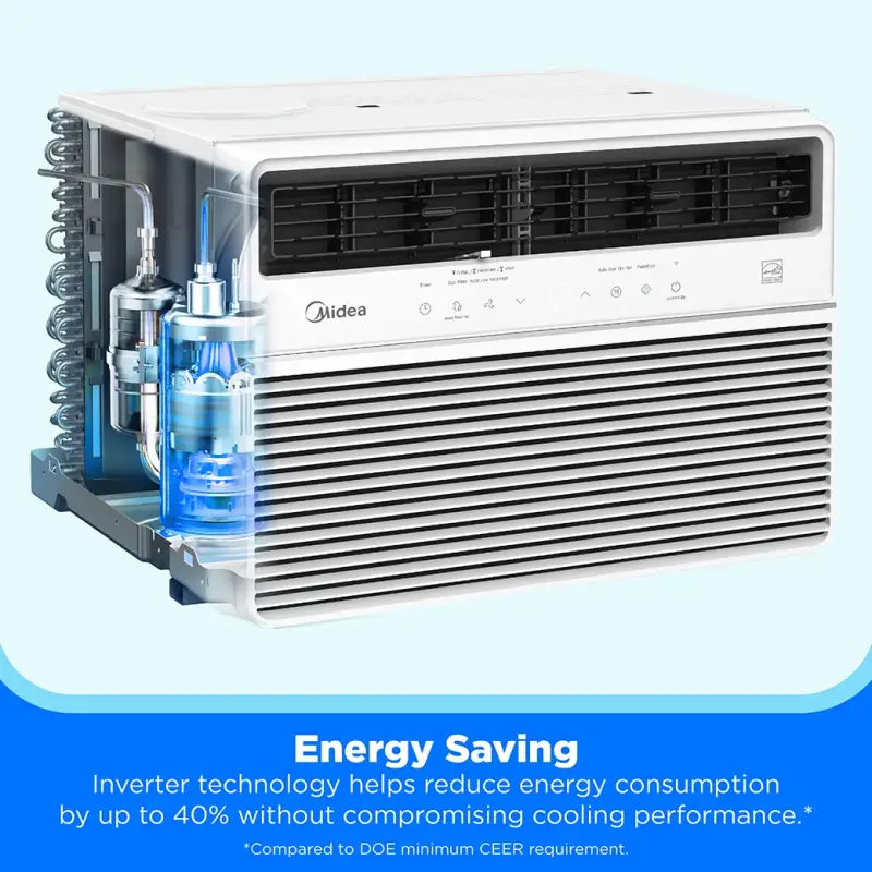 24,000 BTU DOE Smart Inverter Window Air Conditioner, for spaces up to 1,500 sq. ft. MAW24S2YWTS