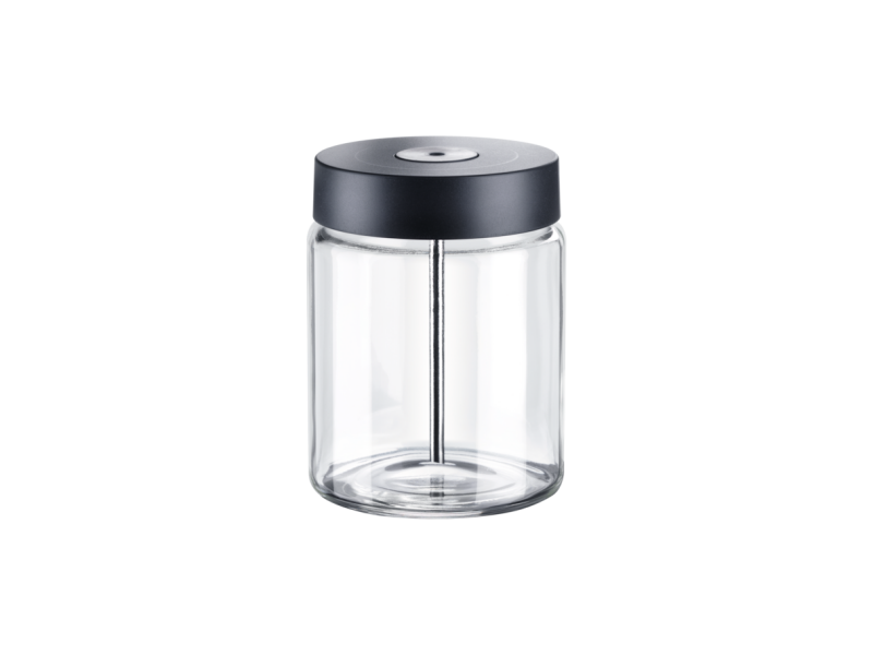 Milk container made of glass for smooth and creamy milk froth MBCMG