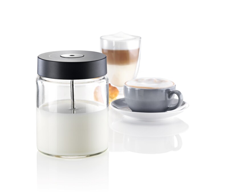 Milk container made of glass for smooth and creamy milk froth MBCMG