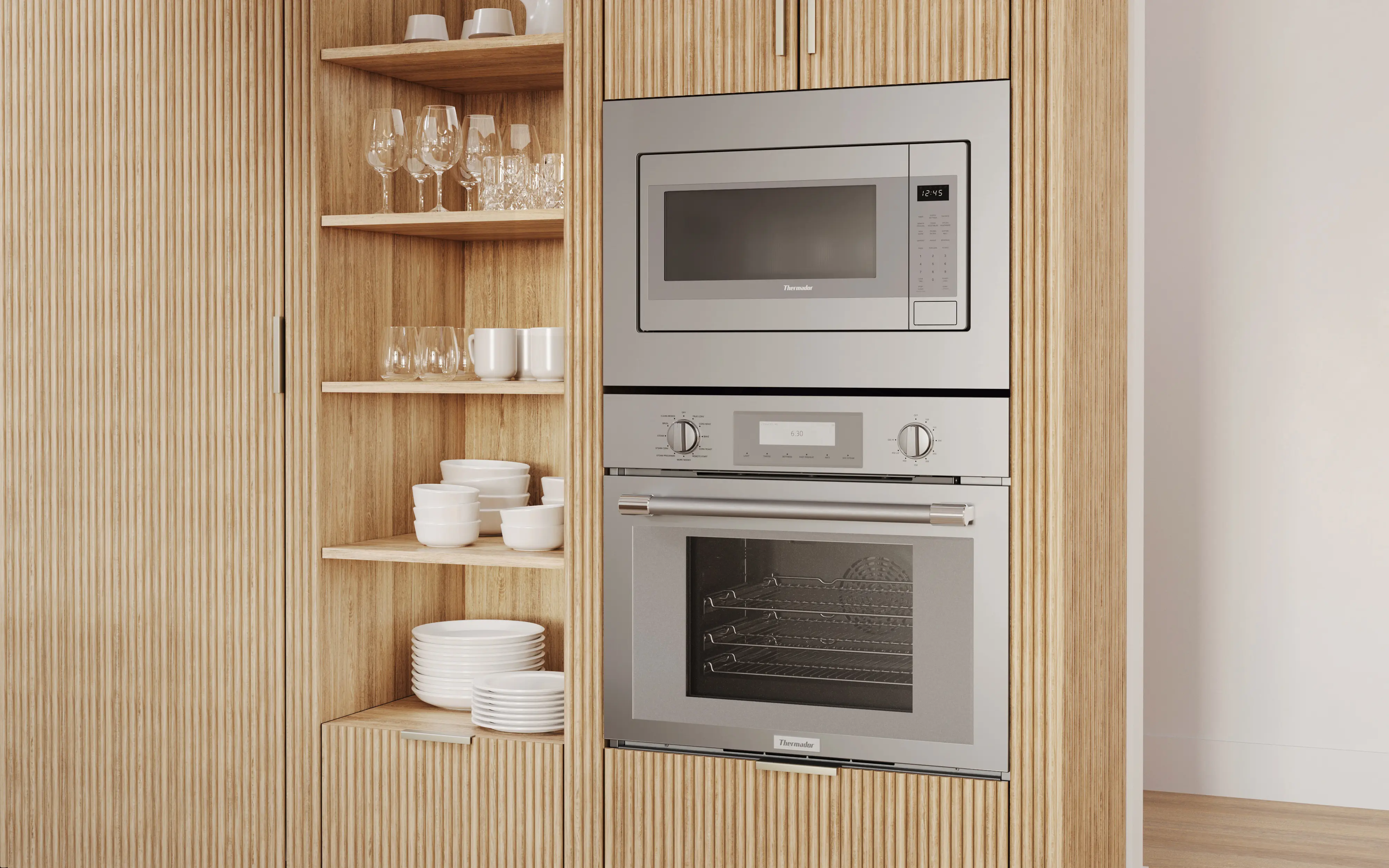 Masterpiece® Built-in Microwave 24'' Left Side Opening Door, MBCS