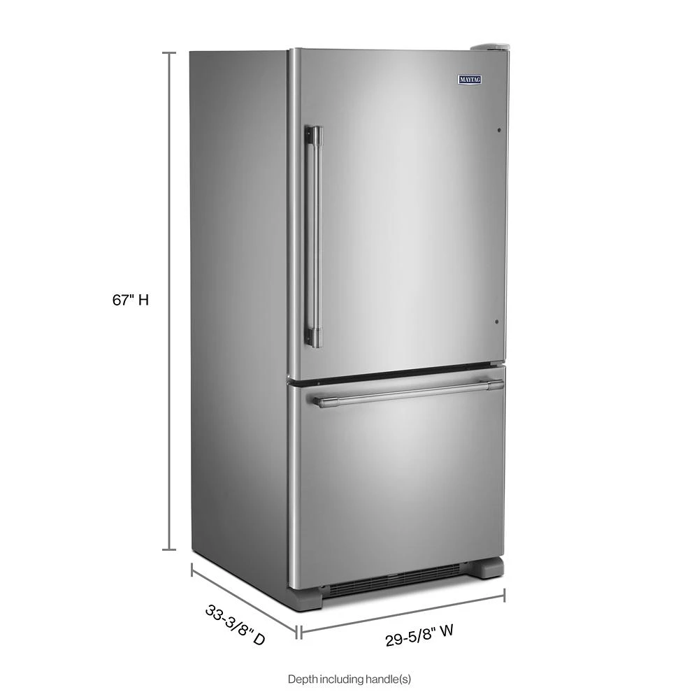 30-Inch Wide Bottom Mount Refrigerator - 19 Cu. Ft. view 4