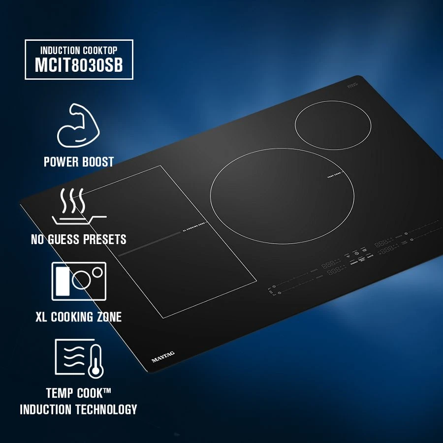 30-Inch Wide Induction Cooktop with Power Boost MCIT8030SB
